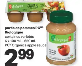 L'Intermarché Purée de pommes biologique, 6 x 100 ml - 650 ml offer