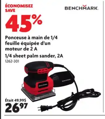 Home Hardware 1/4 sheet palm sander, 2a offer