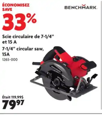 Home Hardware 7-1/4 circular saw, 15a offer