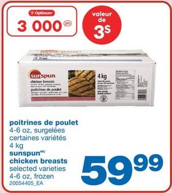 Wholesale Club Poitrines de poulet, 4 kg offer