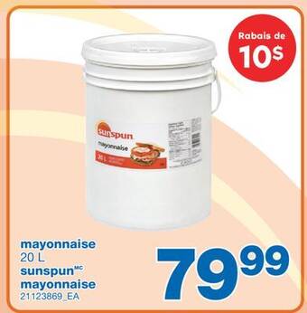 Wholesale Club Mayonnaise sunspun 20 l offer