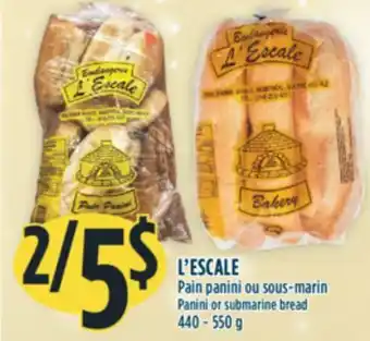 Marché Adonis L'escale pain panini ou sous-marin offer