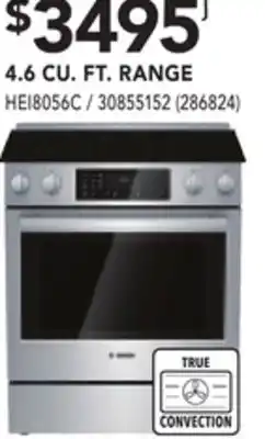 Réno Dépôt Bosch 4.6 cu. ft. range offer