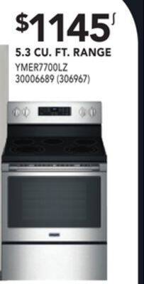 Réno Dépôt Maytag 5.3 cu. ft. range offer