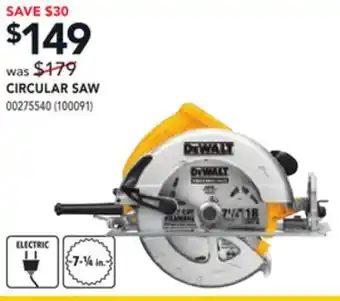 Réno Dépôt Dewalt circular saw offer