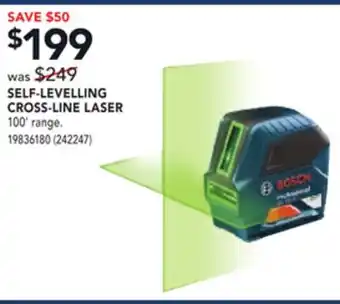 Réno Dépôt Bosch self-levelling cross-line laser offer