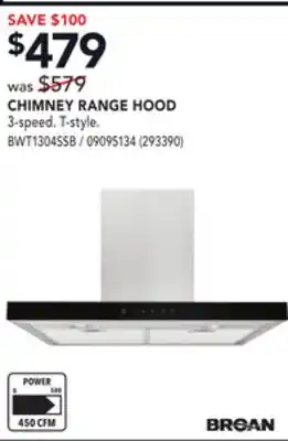 Réno Dépôt Broan chimney range hood offer