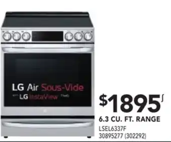 Réno Dépôt Lg 6.3 cu. ft. range offer