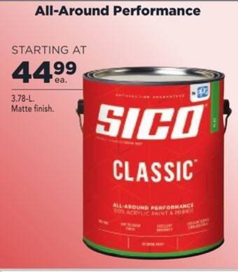 Réno Dépôt Sico 3.78-l. matte finish offer