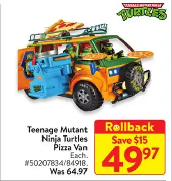 Walmart Teenage mutant ninja turtles pizza van offer