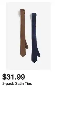 H&M 2-pack satin ties offer