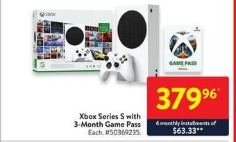 Walmart Xbox series s with 3-month game pass offer