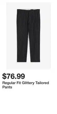 H&M Regular fit glittery tailored pants offer
