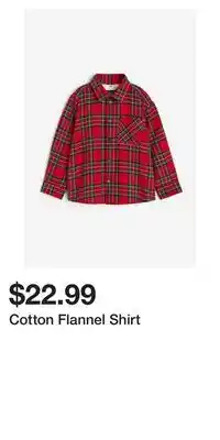 H&M Cotton flannel shirt offer