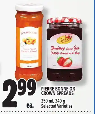 Metro Pierre bonne or crown spreads offer