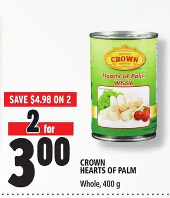 Metro Crown hearts of palm offer