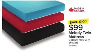 Leon's Melody cushion firm twin mattress - preselected colour offer