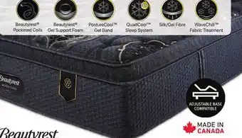 Leon's Beautyrest world class legacy medium queen mattress offer