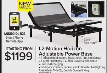 Leon's L2 motion horizon adjustable power base offer