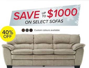 Leon's Kelleher sofa - silver grey offer