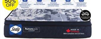 Leon's Sealy posturepedic sapphire collection marquise medium eurotop queen mattress offer
