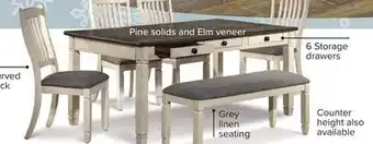 Leon's Harold dining table - antique white offer
