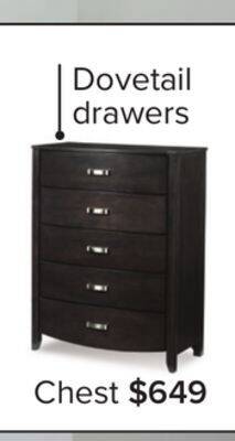 Leon's Cinema 5 drawer chest - charcoal offer
