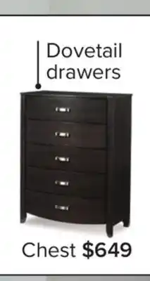 Leon's Cinema 5 drawer chest - charcoal offer
