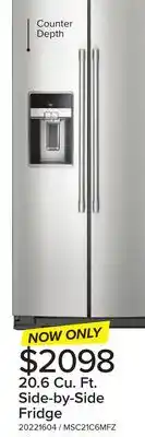 Leon's Maytag 20.6 cu.ft. side-by-side fridge offer