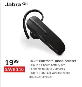 The Source Jabra talk 5 bluetooth mono headset offer