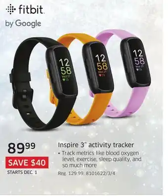 The Source Fitbit inspire 3 activity tracker offer