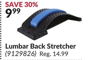 Princess Auto Lumbar back stretcher offer