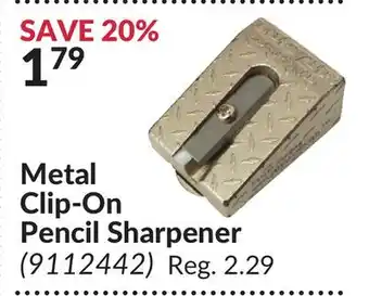 Princess Auto Metal clip-on pencil sharpener offer