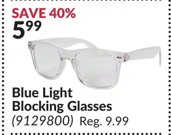 Princess Auto Blue light blocking glasses offer