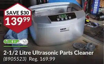 Princess Auto Grand rapids industrial products 2-1/2 litre ultrasonic parts cleaner offer