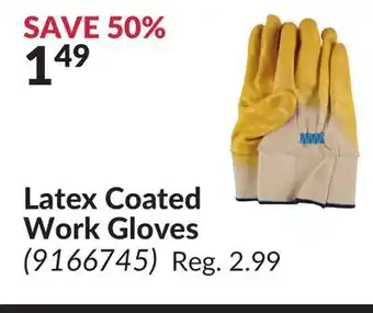 Princess Auto Latex coated work gloves offer
