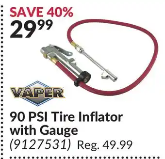 Princess Auto 90 psi tire inflator with gauge offer