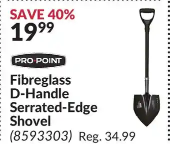 Princess Auto Fibreglass d-handle serrated-edge shovel offer