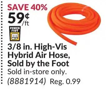 Princess Auto 3/8 in. high-vis hybrid air hose, sold by the foot offer