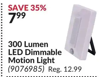 Princess Auto 300 lumen led dimmable motion light offer