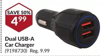 Princess Auto Dual usb-a car charger offer