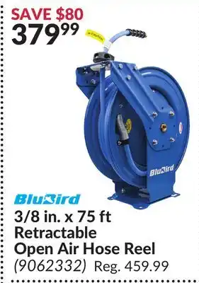 Princess Auto 3/8 in. x 75 ft retractable open air hose reel offer
