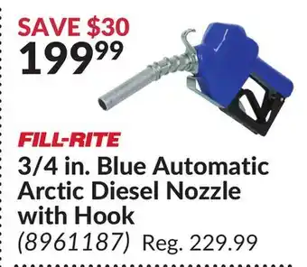 Princess Auto 3/4 in. blue automatic arctic diesel nozzle with hook offer