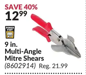 Princess Auto 9 in. multi-angle mitre shears offer
