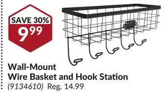 Princess Auto Wall-mount wire basket and hook station offer