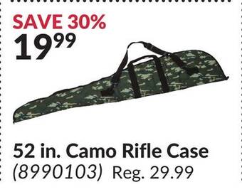 Princess Auto 52 in. camo rifle case offer