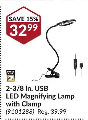 Princess Auto 2-3/8 in. usb led magnifying lamp with clamp offer