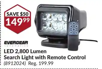 Princess Auto Led 2, 800 lumen search light with remote control offer