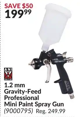 Princess Auto 1.2 mm gravity-feed professional mini paint spray gun offer