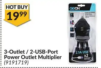 Princess Auto 3-outlet / 2-usb-port power outlet multiplier offer